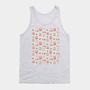 Vintage Stamp Pattern Tank Top